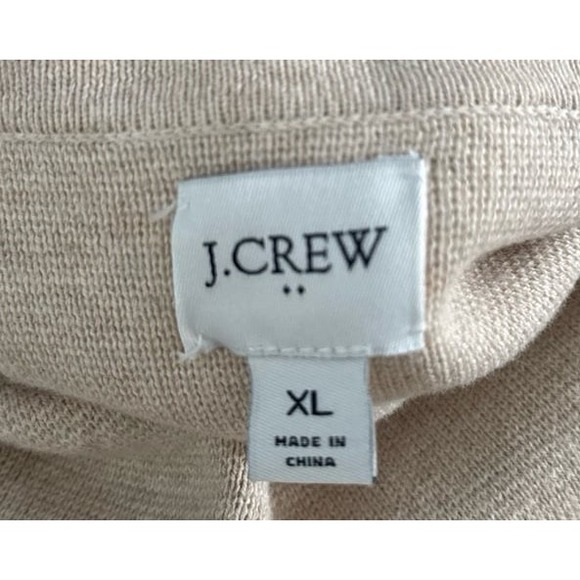 J.Crew Women's Beige Long Open Cotton Cardigan Size XL - Picture 7 of 8